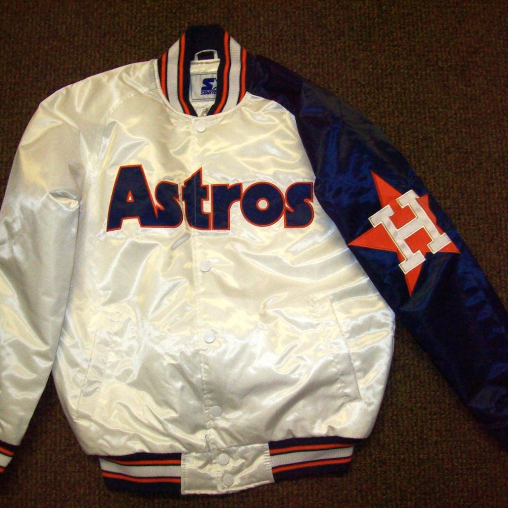 HOUSTON ASTROS MLB Starter Snap Down Jacket LG XL - Picture 2 of 10